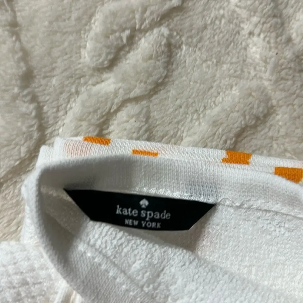 kate spade Cocktail Glass Ice Bubbles Orange Peel White Cotton Kitchen Towels